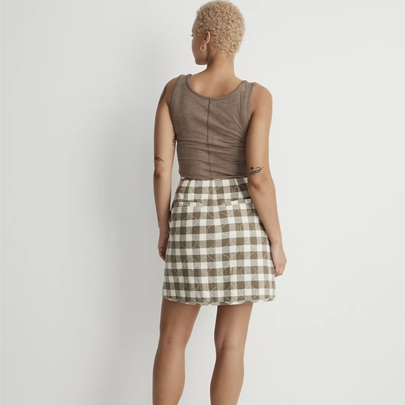 Sold! NWT Curvy Quilted High Rise Flannel Mini Skirt in Gingham Check - Picture 14 of 15